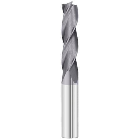 3-Flute - 30° Helix - 3300 GP End Mills, TIALN, RH Spiral, Square, Extra-Long, 7/16